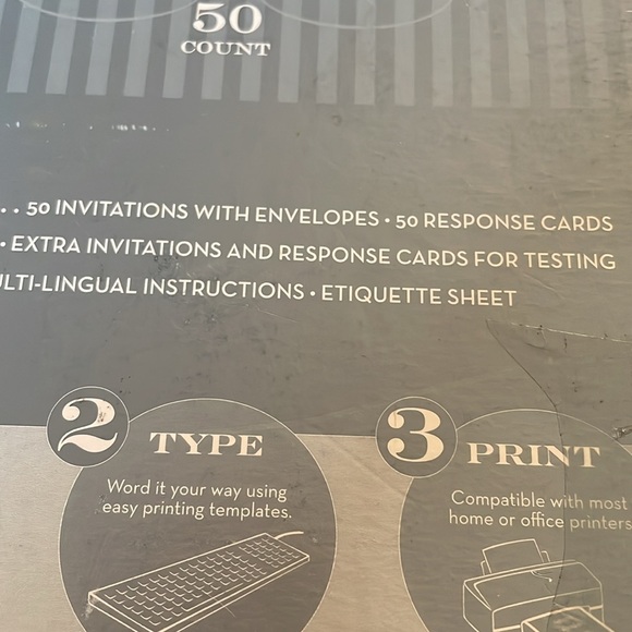 G Squared Print Your Own Invitation Kit- 50ct-Green Floral - Picture 4 of 4